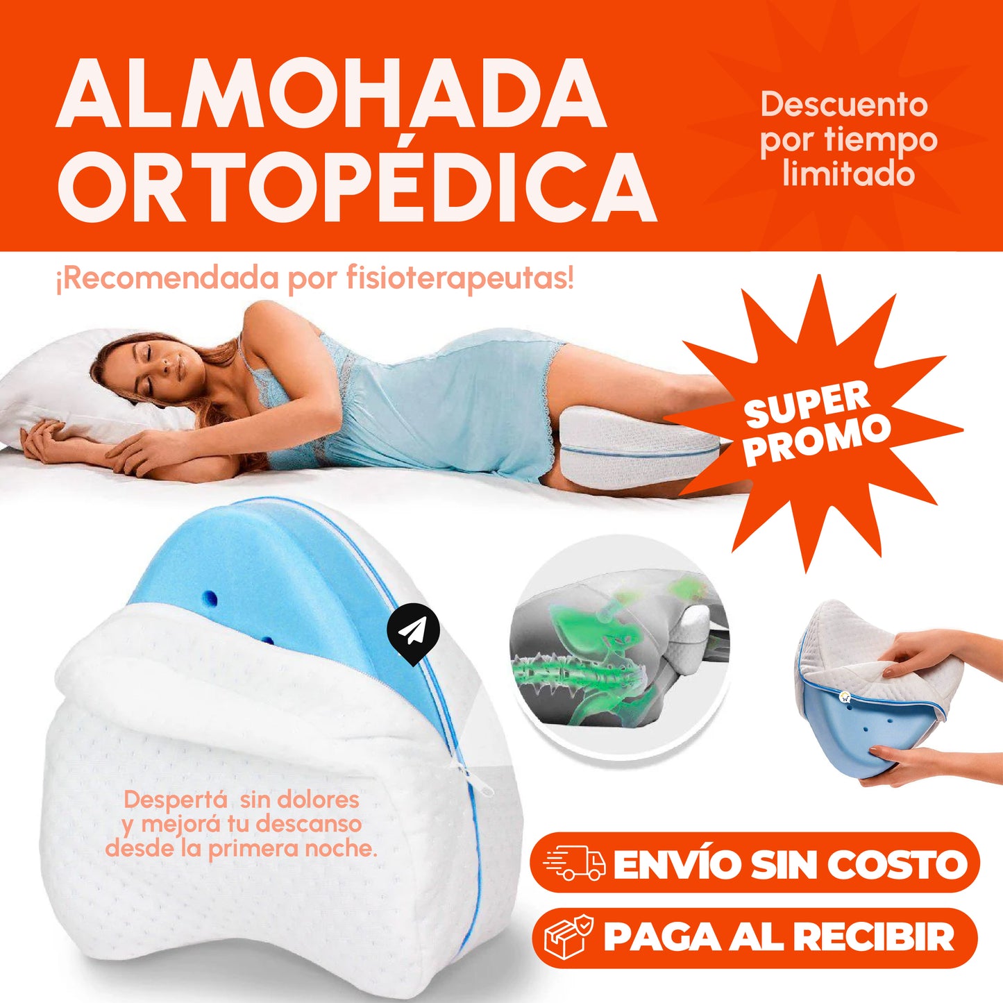 Almohada Ortopédica con Envío gratis 📦✨
