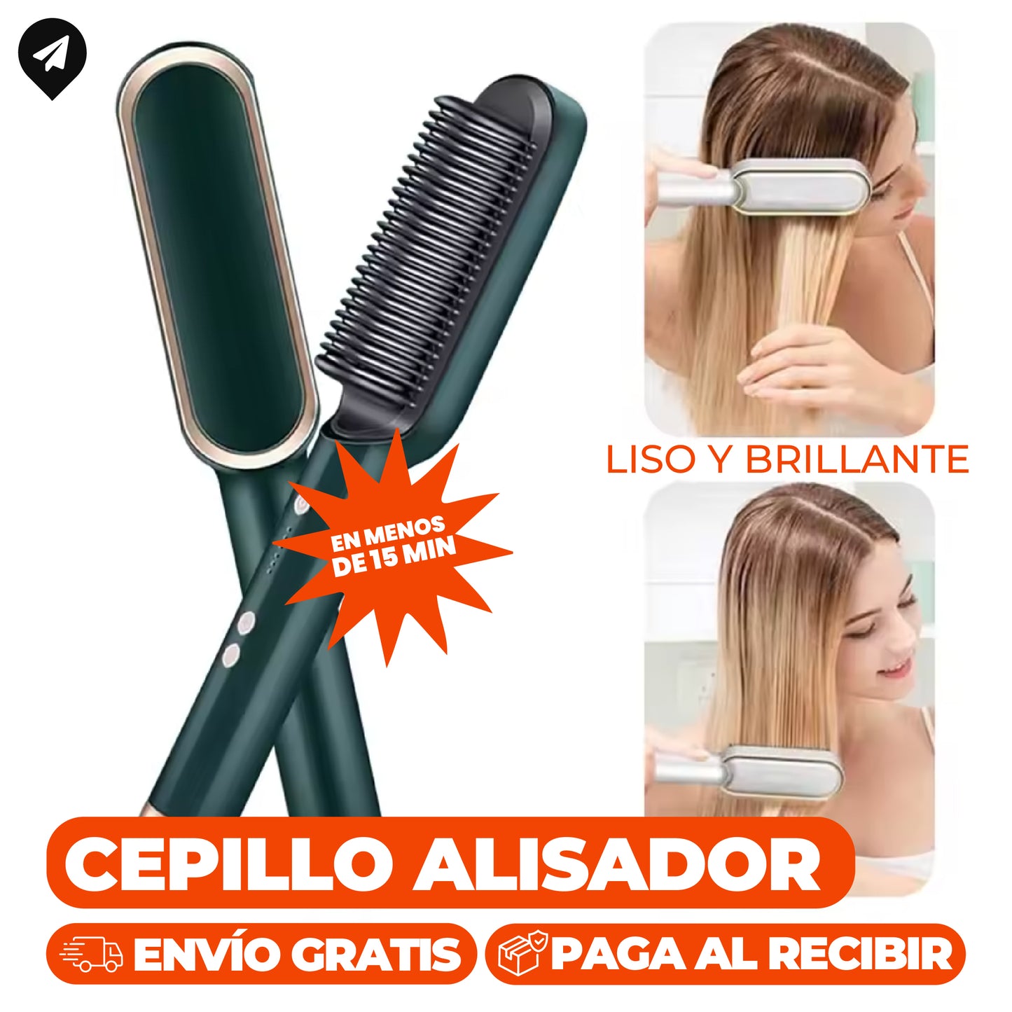 Desliza, Alisa y Brilla! ✨ Cepillo Alisador